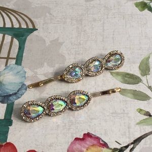 Rhinestone Bobby Pin Hair Accessories Set of 2